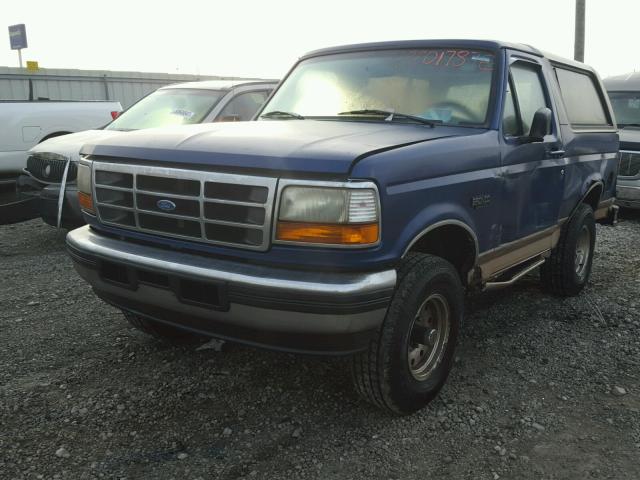 1FMEU15H5TLA54018 - 1996 FORD BRONCO U10 BLUE photo 2