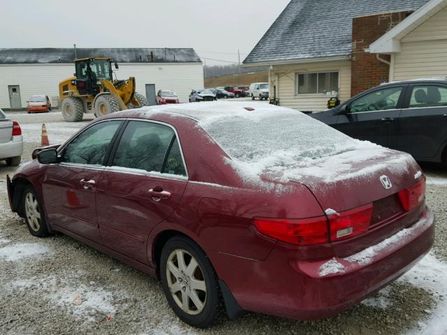 1HGCM66575A010793 - 2005 HONDA ACCORD EX RED photo 3