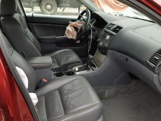 1HGCM66575A010793 - 2005 HONDA ACCORD EX RED photo 5