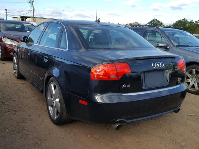 WAUEH78E67A213382 - 2007 AUDI A4 S-LINE BLACK photo 3