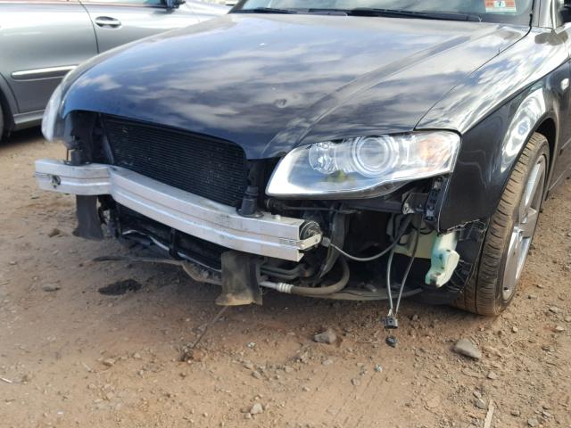 WAUEH78E67A213382 - 2007 AUDI A4 S-LINE BLACK photo 9