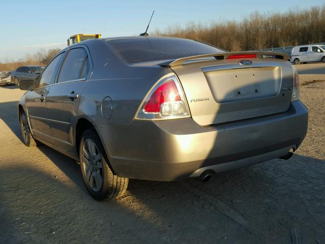 3FAHP08158R139604 - 2008 FORD FUSION SEL GRAY photo 3