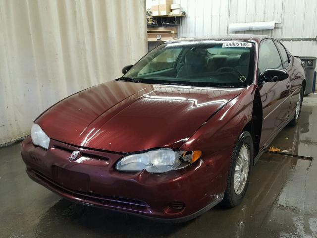 2G1WW12E3Y9282975 - 2000 CHEVROLET MONTE CARL MAROON photo 2