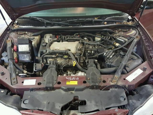 2G1WW12E3Y9282975 - 2000 CHEVROLET MONTE CARL მუქწითელი ფოტო 7