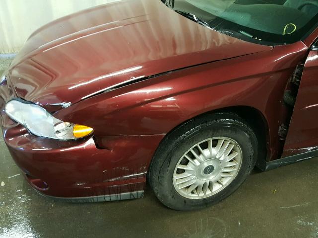 2G1WW12E3Y9282975 - 2000 CHEVROLET MONTE CARL მუქწითელი ფოტო 9