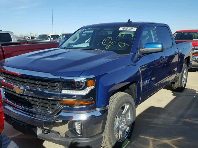 3GCUKRECXHG458221 - 2017 CHEVROLET SILVERADO BLUE photo 2