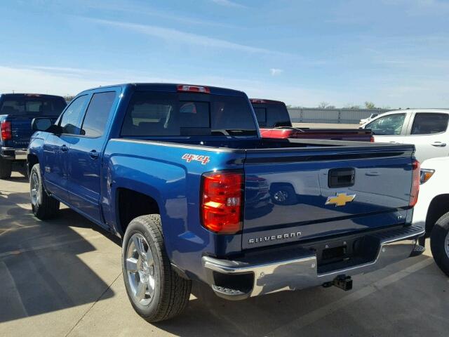 3GCUKRECXHG458221 - 2017 CHEVROLET SILVERADO BLUE photo 3