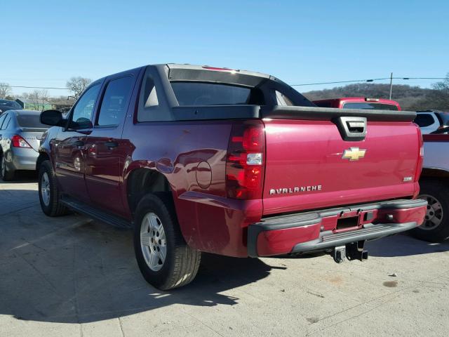 3GNEC12017G187973 - 2007 CHEVROLET AVALANCHE RED photo 3