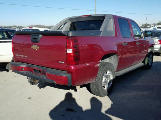 3GNEC12017G187973 - 2007 CHEVROLET AVALANCHE RED photo 4