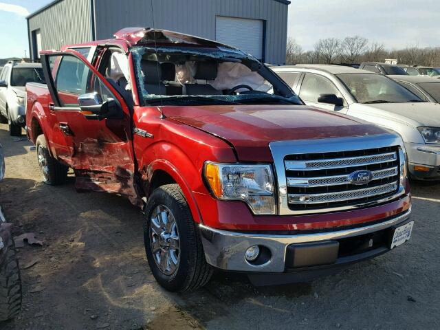 1FTFW1CT7DKE74705 - 2013 FORD F150 SUPER RED photo 1