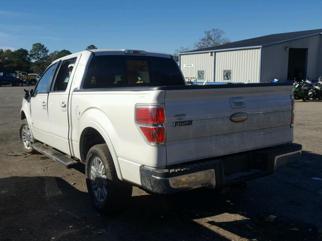 1FTFW1CT0CFB57551 - 2012 FORD F150 SUPER WHITE photo 3