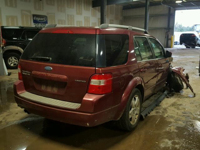 1FMDK06135GA29501 - 2005 FORD FREESTYLE RED photo 4