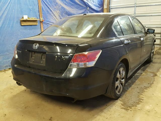 1HGCP368X8A012140 - 2008 HONDA ACCORD EXL BLACK photo 4