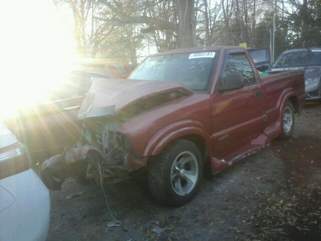 1GCCS1445SK145326 - 1995 CHEVROLET S TRUCK S1 RED photo 2