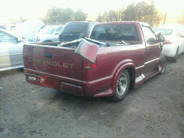 1GCCS1445SK145326 - 1995 CHEVROLET S TRUCK S1 RED photo 4