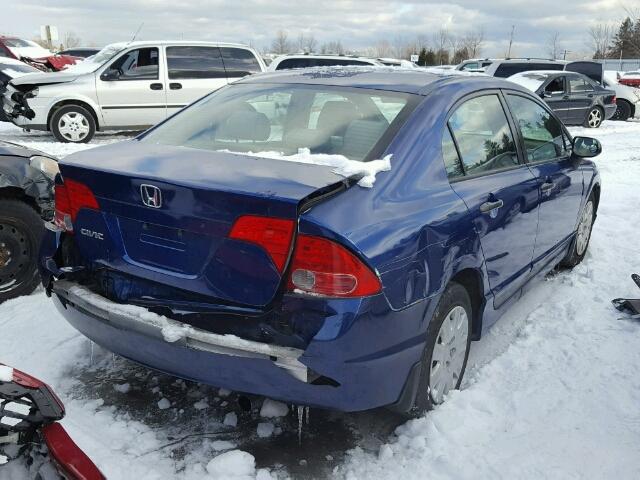 2HGFA16337H015792 - 2007 HONDA CIVIC DX BLUE photo 4