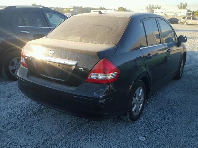 3N1BC11E17L410564 - 2007 NISSAN VERSA S BLACK photo 4