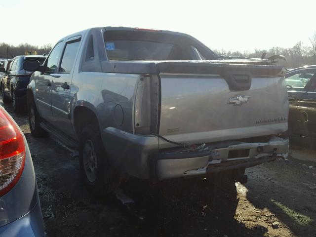 3GNFK12358G233498 - 2008 CHEVROLET AVALANCHE GRAY photo 3