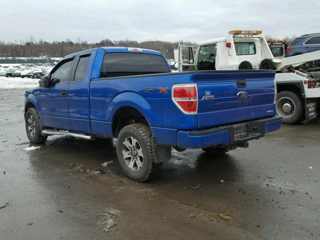 1FTFX1EF6DFA21429 - 2013 FORD F150 SUPER BLUE photo 3