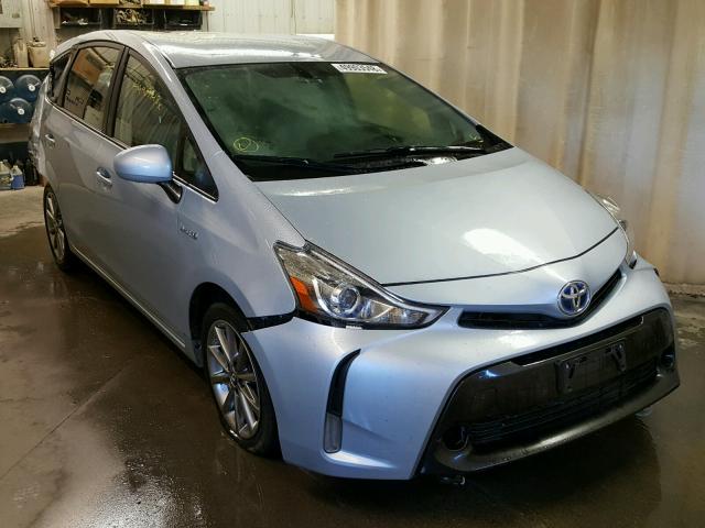 JTDZN3EU4FJ037318 - 2015 TOYOTA PRIUS V BLUE photo 1