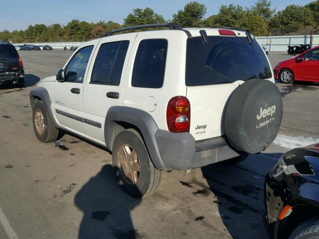 1J4GL48K93W732898 - 2003 JEEP LIBERTY SP WHITE photo 3