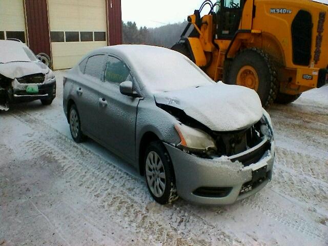 3N1AB7AP9DL780966 - 2013 NISSAN SENTRA S GRAY photo 1