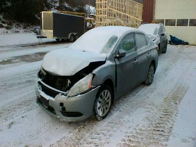 3N1AB7AP9DL780966 - 2013 NISSAN SENTRA S GRAY photo 2