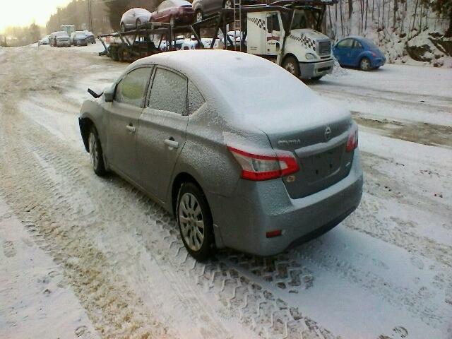 3N1AB7AP9DL780966 - 2013 NISSAN SENTRA S GRAY photo 3