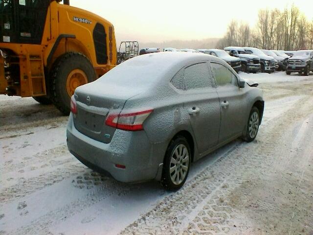 3N1AB7AP9DL780966 - 2013 NISSAN SENTRA S GRAY photo 4