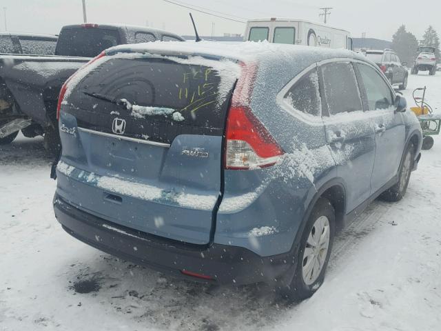 2HKRM4H58EH613013 - 2014 HONDA CR-V EX BLUE photo 4