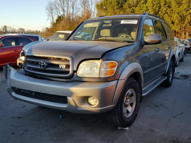 5TDZT34A03S154552 - 2003 TOYOTA SEQUOIA SR BEIGE photo 2