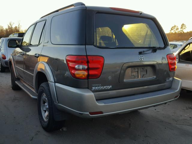 5TDZT34A03S154552 - 2003 TOYOTA SEQUOIA SR BEIGE photo 3