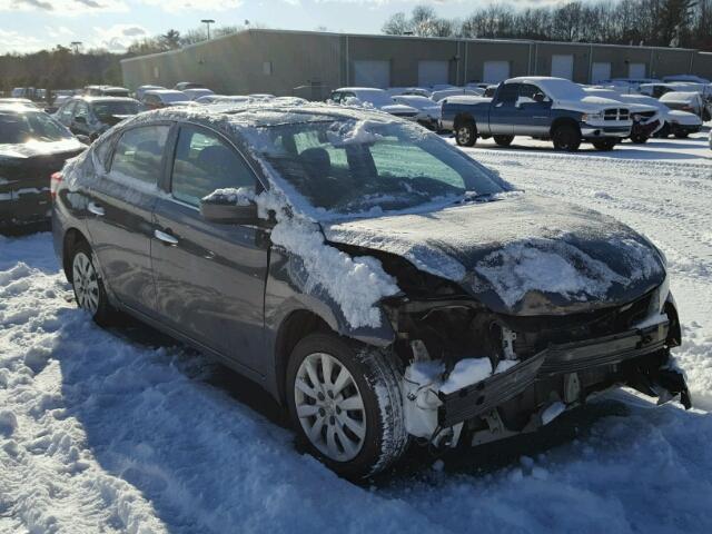 3N1AB7AP4DL627332 - 2013 NISSAN SENTRA S GRAY photo 1