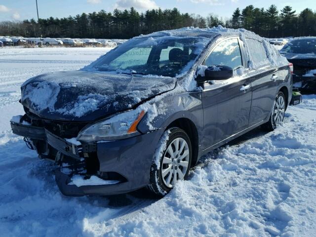 3N1AB7AP4DL627332 - 2013 NISSAN SENTRA S GRAY photo 2