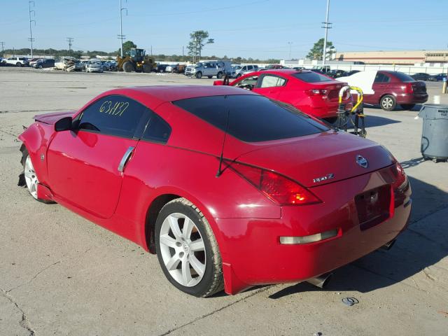 JN1AZ34D25M605262 - 2005 NISSAN 350Z COUPE RED photo 3