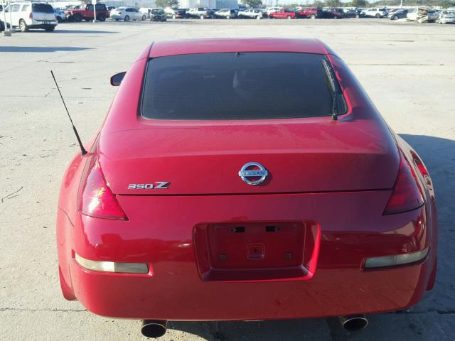 JN1AZ34D25M605262 - 2005 NISSAN 350Z COUPE RED photo 6