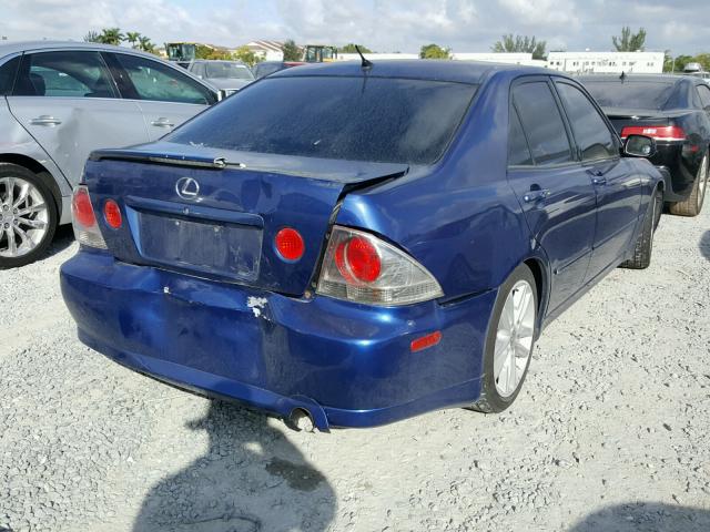 JTHBD192830078908 - 2003 LEXUS IS 300 BLUE photo 4