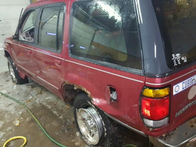 1FMDU34X2TUD15440 - 1996 FORD EXPLORER BURGUNDY photo 9