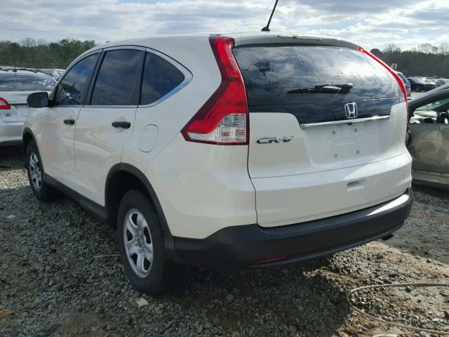 5J6RM3H31EL030846 - 2014 HONDA CR-V LX WHITE photo 3