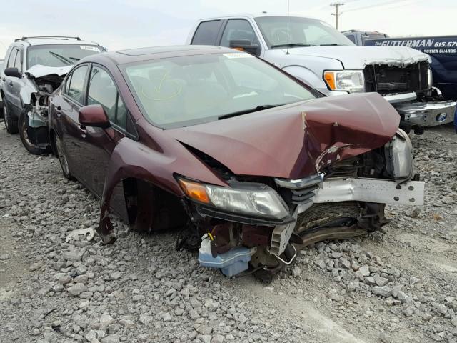 19XFB2F88CE050542 - 2012 HONDA CIVIC EX MAROON photo 1