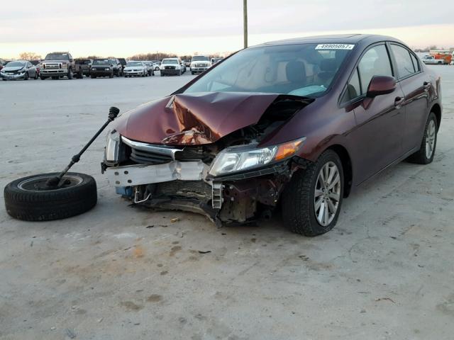 19XFB2F88CE050542 - 2012 HONDA CIVIC EX მუქწითელი ფოტო 2