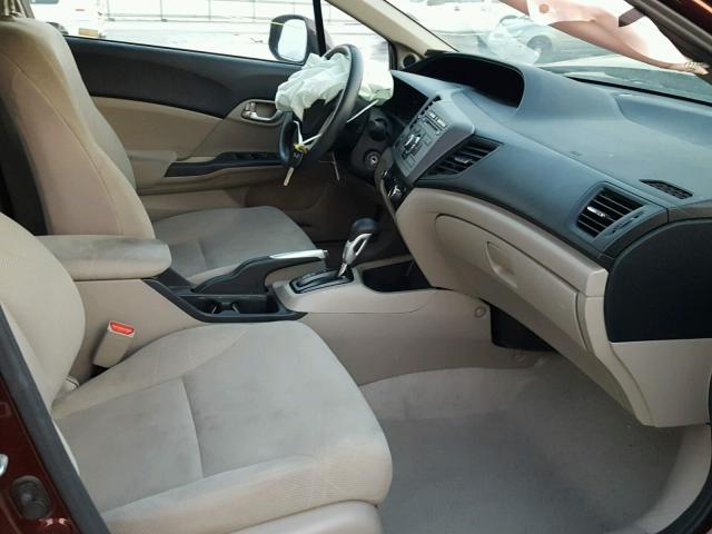 19XFB2F88CE050542 - 2012 HONDA CIVIC EX მუქწითელი ფოტო 5