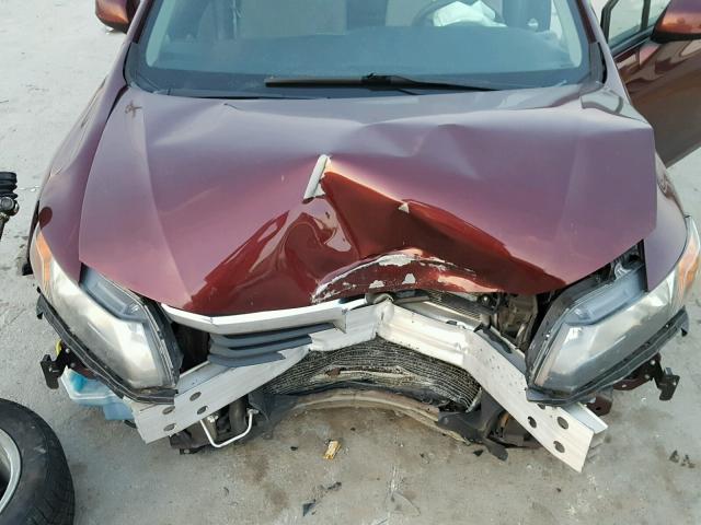 19XFB2F88CE050542 - 2012 HONDA CIVIC EX MAROON photo 7