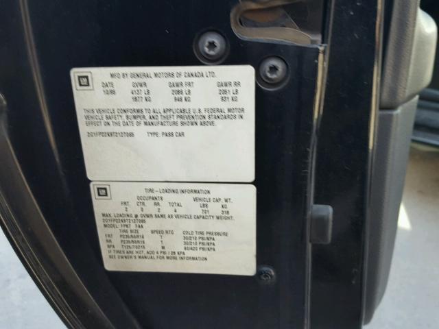 2G1FP22K9T2127065 - 1996 CHEVROLET CAMARO BAS შავი ფოტო 10