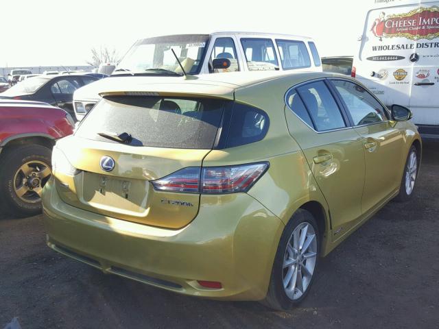 JTHKD5BH8B2026882 - 2011 LEXUS CT 200 GOLD photo 4