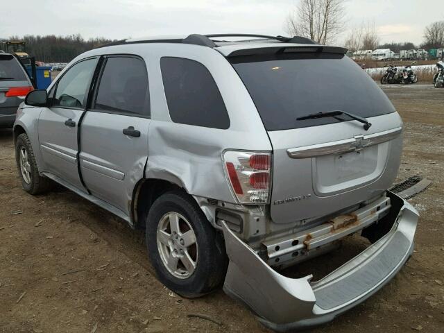 2CNDL13F756196821 - 2005 CHEVROLET EQUINOX LS SILVER photo 3