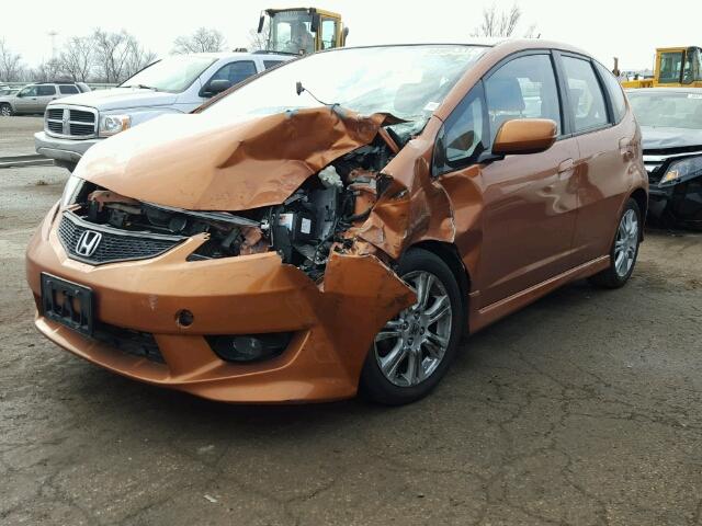 JHMGE8H54BS009935 - 2011 HONDA FIT SPORT ORANGE photo 2