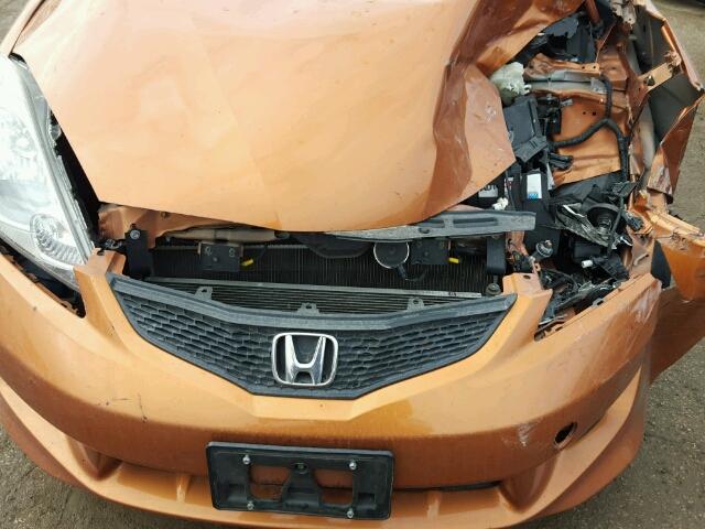 JHMGE8H54BS009935 - 2011 HONDA FIT SPORT ORANGE photo 7