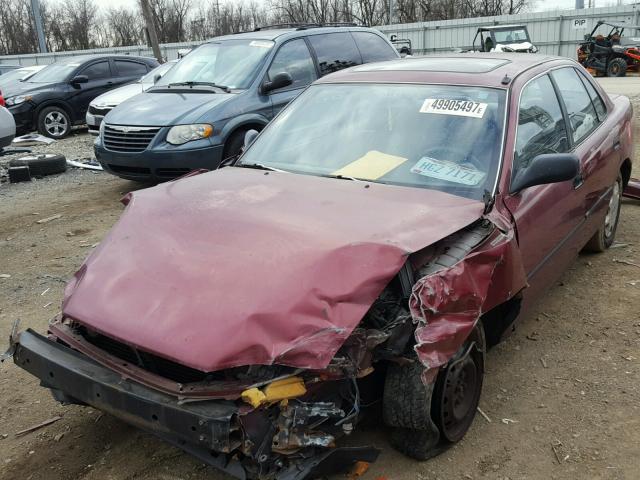 4T1SK11EXNU008444 - 1992 TOYOTA CAMRY DLX MAROON photo 2