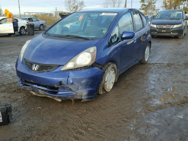 JHMGE8G5XAS800180 - 2010 HONDA FIT LX BLUE photo 2